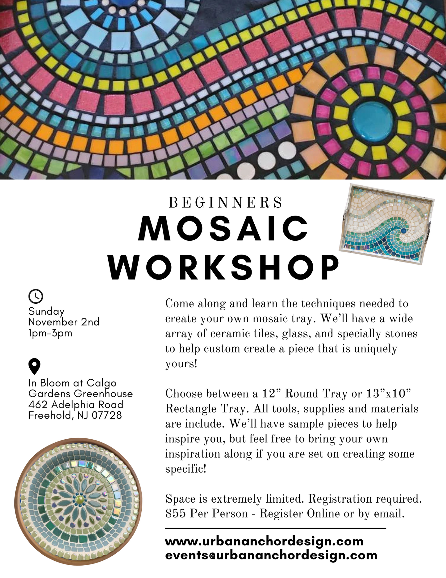 Beginner Mosaic Workshop - November 2, 2025 1:00pm